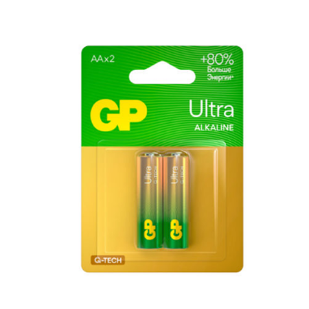 Батарейкa алкалиновая GP Ultra new, AA, 2 шт.